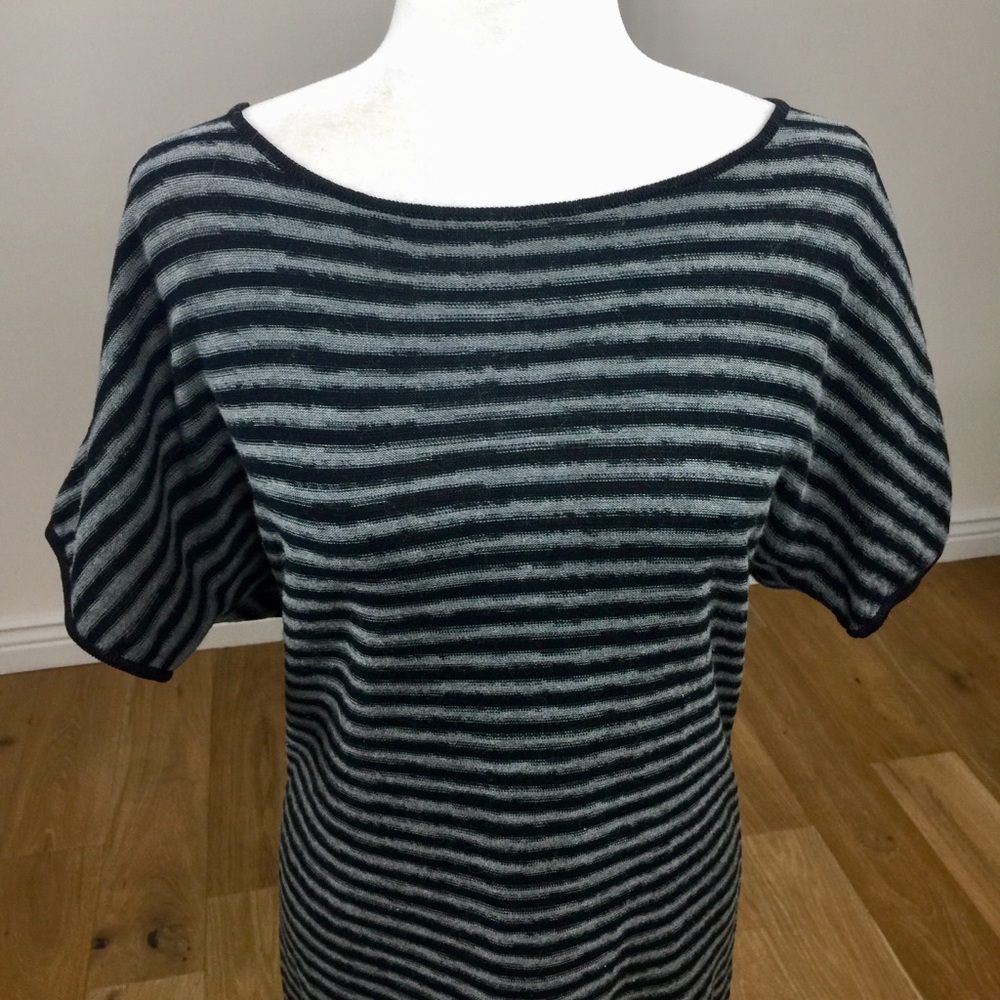 Striped Black and Gray Dress - Picture 3 of 8